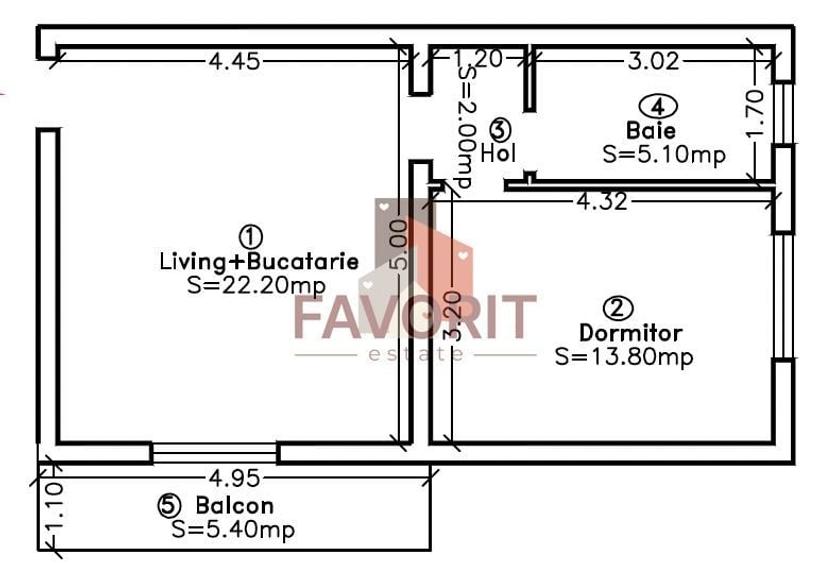 Apartament cu 2 camere semidecomandat în Calea Urseni