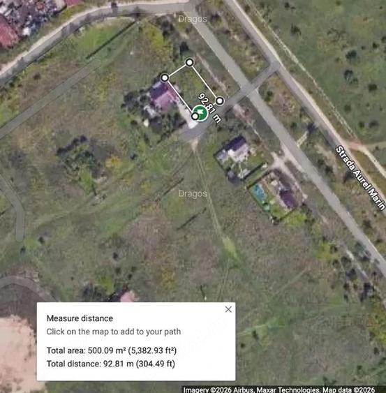 Teren de 500 mp, în Noua