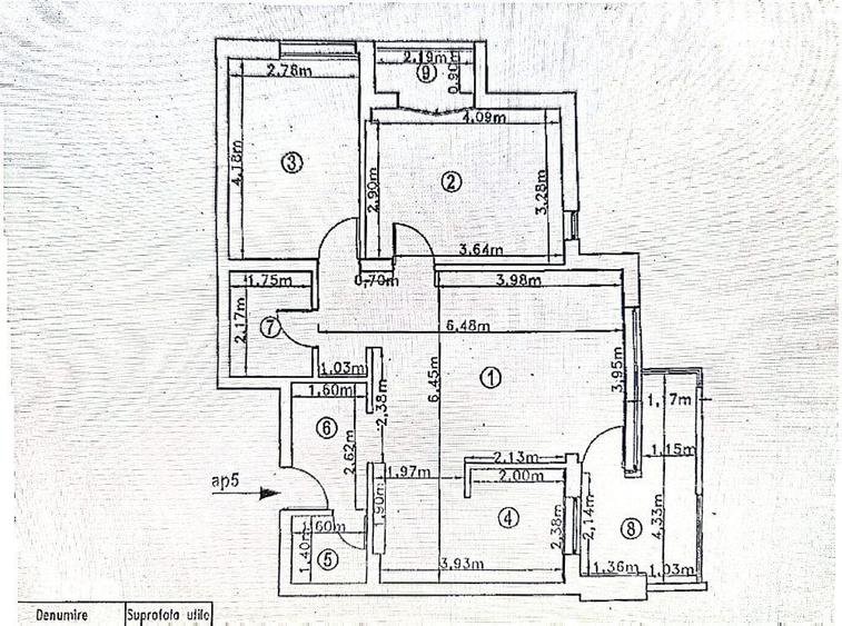 Apartament cu 3 camere în Central