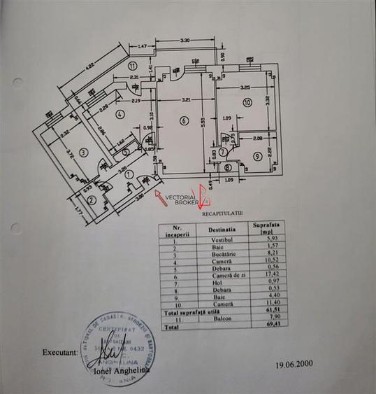Apartament cu 3 camere semidecomandat în Titan