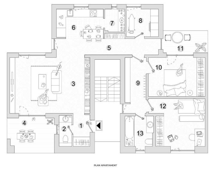 Apartament cu 3 camere semidecomandat în Petrești
