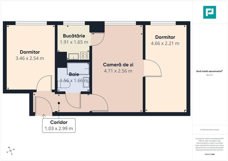 Apartament cu 3 camere semidecomandat în Valenta