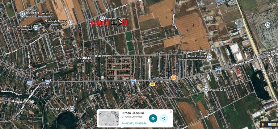 Teren intravilan de 375 mp, în Domnești