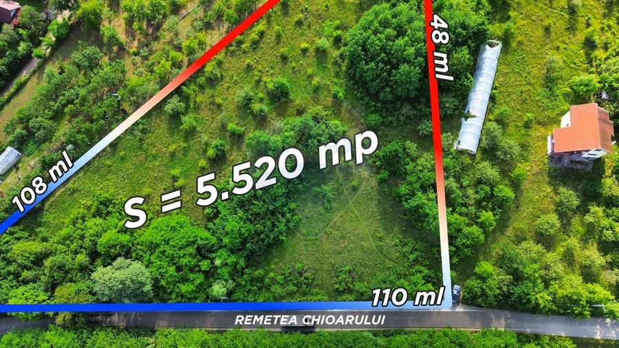 Teren Construcții intravilan de 5520 mp, în Remetea Chioarului