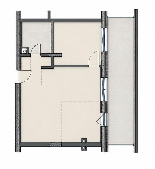 Apartament 2 camere, terasa, etaj intermediar, garaj, Eroilor - 12