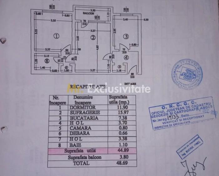 Apartament cu 2 camere semidecomandat în Frații Golești