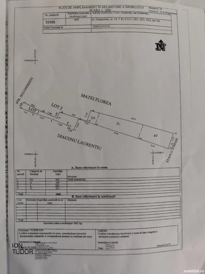 Teren de 1600 mp, în Gostavățu