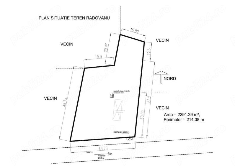 Teren de 4790 mp, în Radovanu