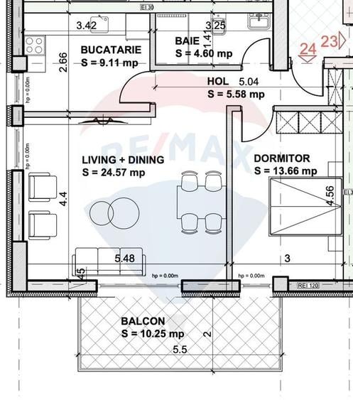 Apartament cu 2 camere în Mihai Bravu