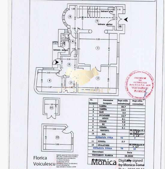 Apartament cu 3 camere circular, mobilat în Calea Victoriei