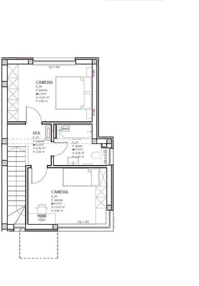 Duplex cu 3 camere cu Canalizare în Moșnița Nouă