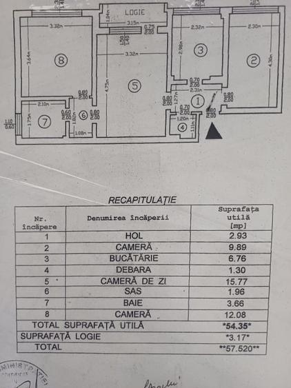Apartament cu 3 camere semidecomandat, mobilat în Podu Roș