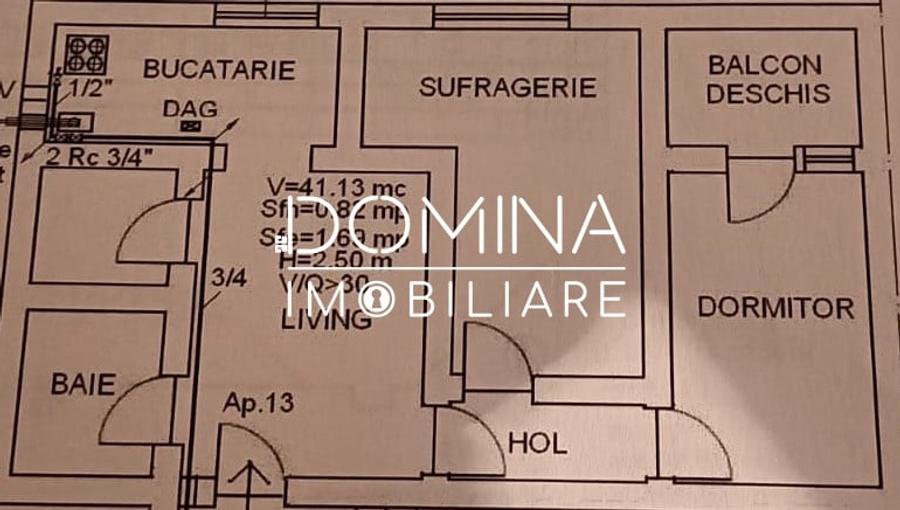 Apartament cu 2 camere semidecomandat, mobilat în Victoria