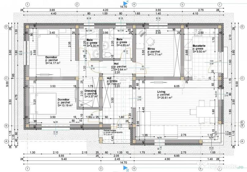 Casă cu 3 camere cu Teren 650 Mp în Central