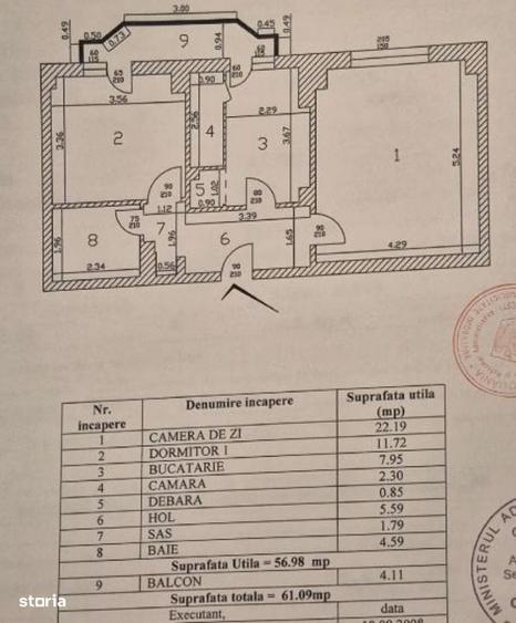 Apartament cu 2 camere decomandat în Iancului