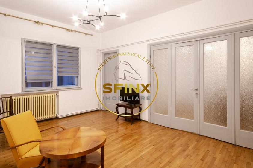 Apartament cu 4 camere circular, mobilat în Calea Victoriei
