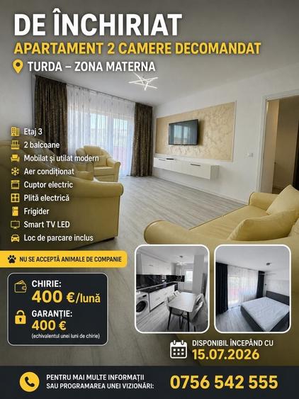 De inchiriat apartament 2 camere decomandat langa biserica albastra l - 2