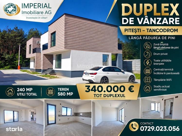Duplex integral de vanzare - Pitesti - Tancodrom - Teren 580 mp