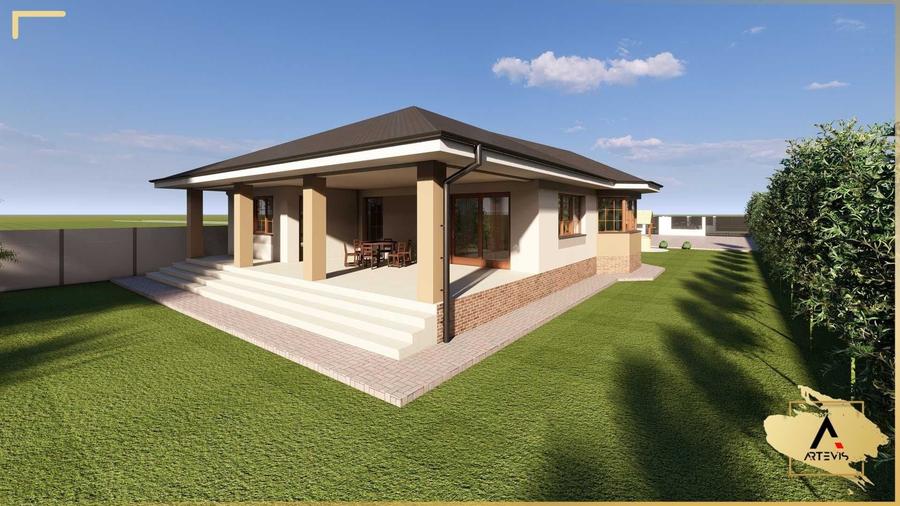 Casa rosu, teren 6000 mp intravilan - 1