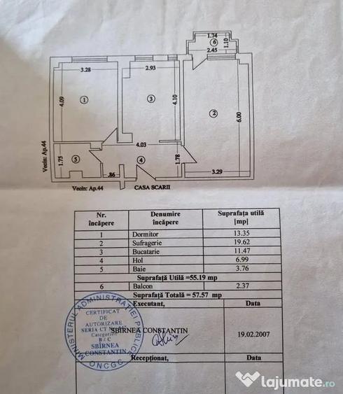 Apartament cu 2 camere decomandat în Capitol