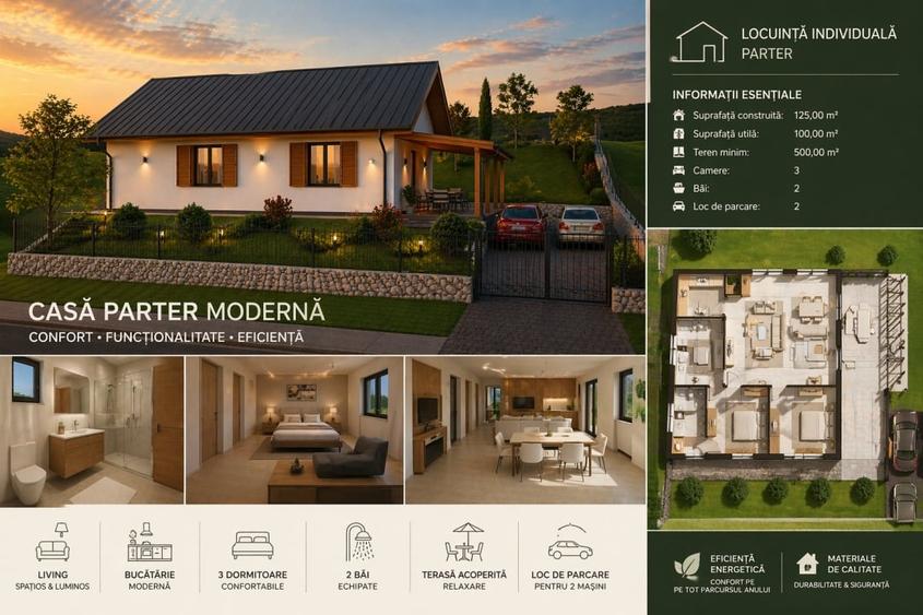 Casă individuală cu 3 camere cu Canalizare în Baia Sprie