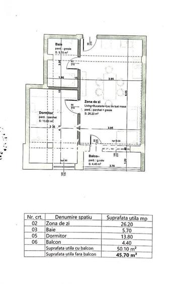 Apartament 2 camere - 45 mp + balcon, etaj 2/3, parcare - Selimbar - 1