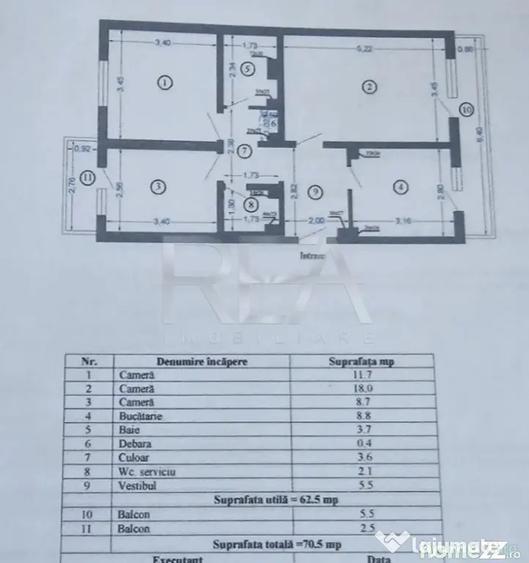 Apartament cu 3 camere decomandat în Gorjului