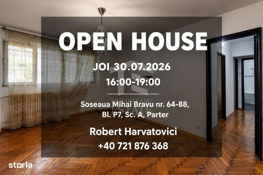 Apartament cu 3 camere semidecomandat în Mihai Bravu