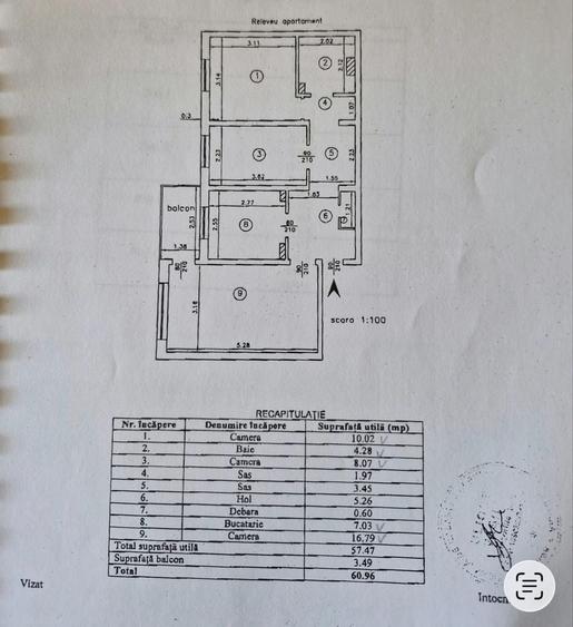 Apartament cu 3 camere decomandat în Alexandru cel Bun
