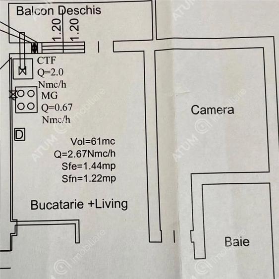 Apartament cu 2 camere în Central