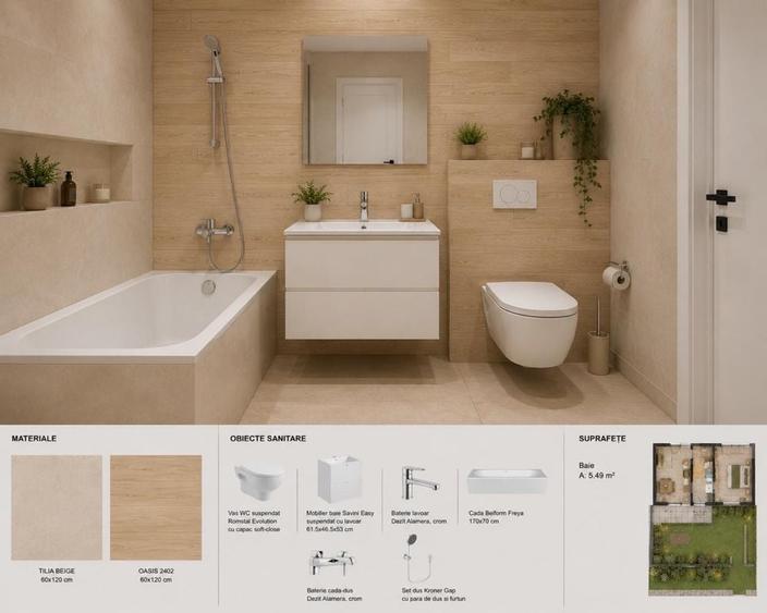 Apartament cu 2 camere în Dobroești