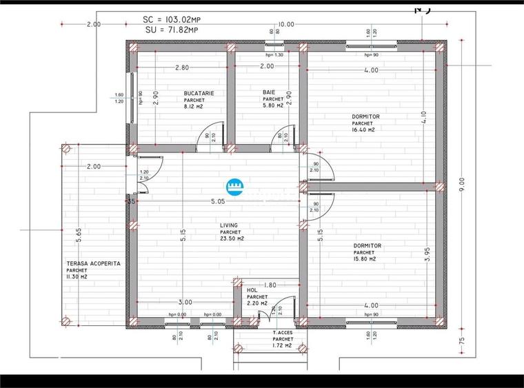 Casă cu 3 camere cu Teren 400 Mp în Bârnova
