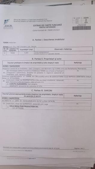 Teren Construcții intravilan de 5800 mp, în Chinteni