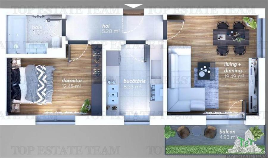 Apartament cu 2 camere decomandat în Centura Vest
