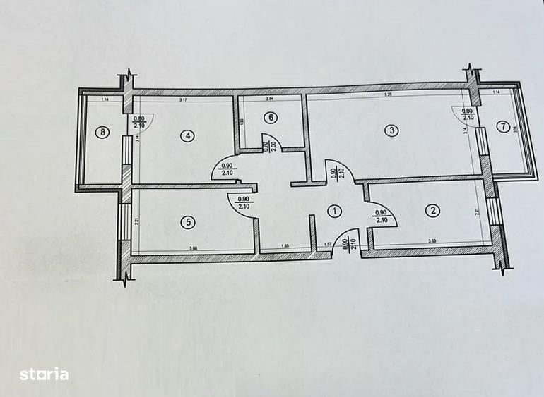 Dobrogei Ap. 3 camere, decomandat, mobilat si utilat - 8