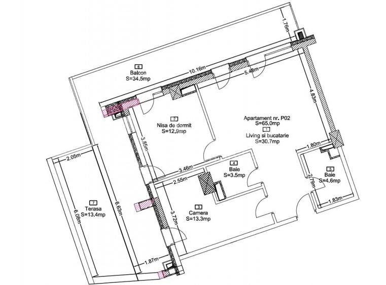 Apartament cu 3 camere semidecomandat în Zorilor
