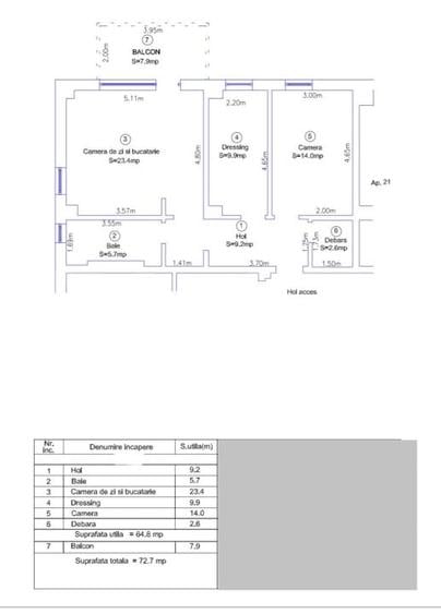 Apartament cu 3 camere decomandat, mobilat în Lipovei