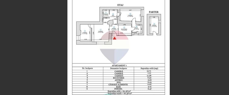 Apartament cu 3 camere decomandat în Semicentral
