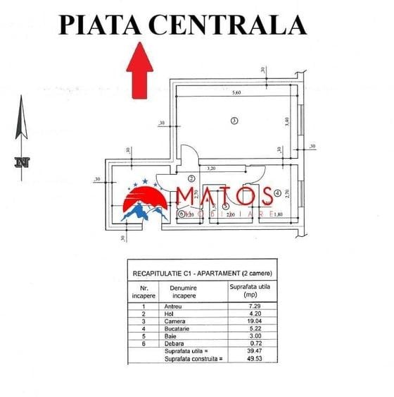 Garsoniera Campina Ultracentral | Birou, Cabinet, IT, Beauty | 39,47 m - 8
