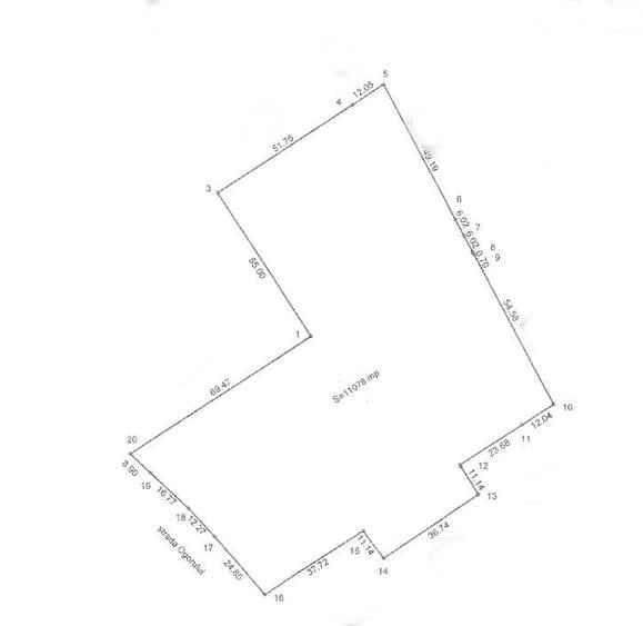 Teren Construcții intravilan de 11077 mp, în Sud