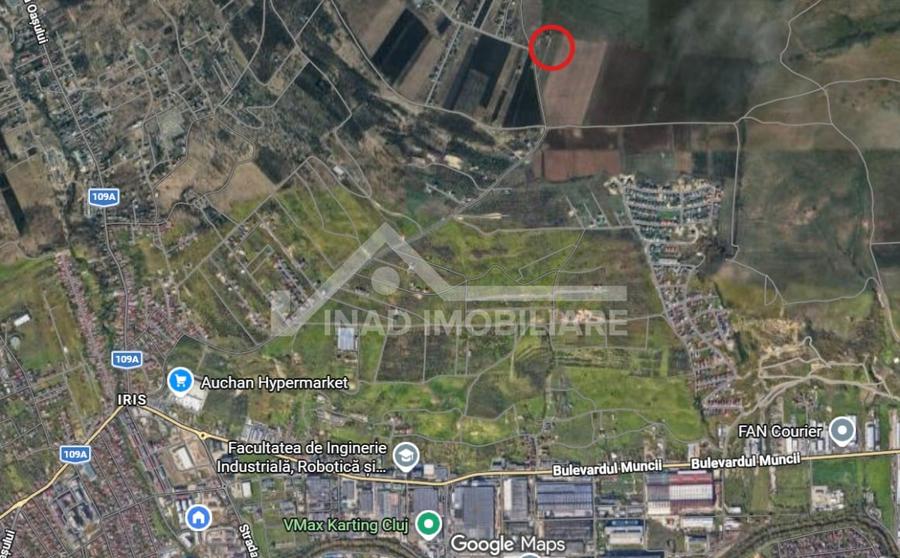 Teren agricol extravilan de 1000 mp, în Iris