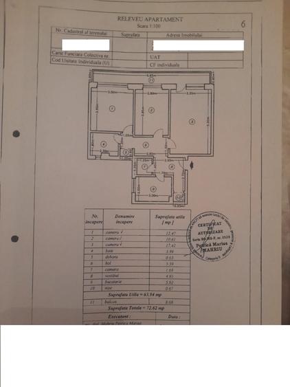 Apartament cu 3 camere decomandat în Morarilor