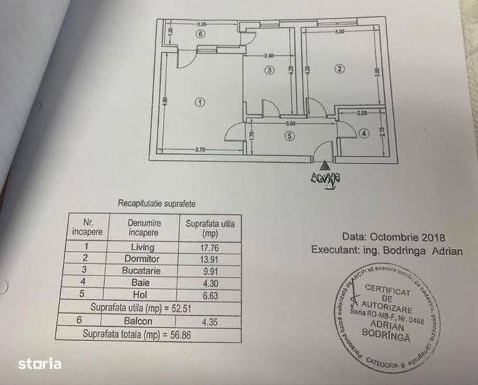 Apartament cu 2 camere, mobilat în Lujerului