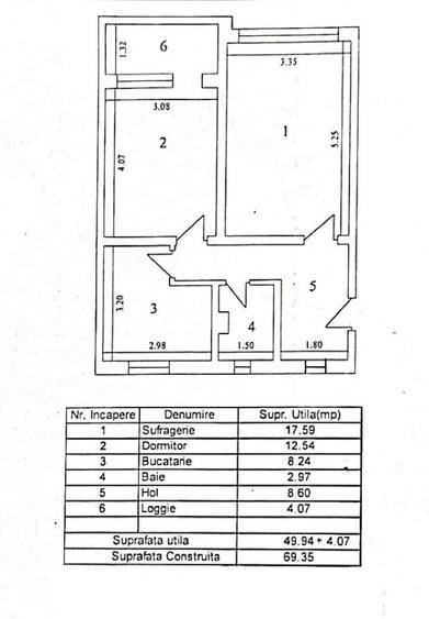 Apartament cu 2 camere decomandat, mobilat în Central