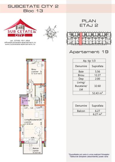 Apartament cu 2 camere în Sânpetru