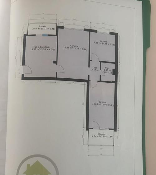 Apartament cu 3 camere semidecomandat, mobilat în Circumvalațiunii