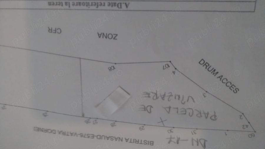 Teren de 2500 mp, în Dealu
