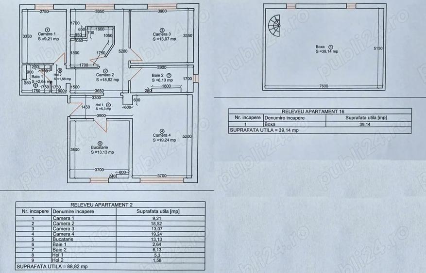Apartament cu 4 camere decomandat în Central