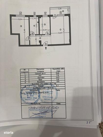 Apartament cu 2 camere în Trivale