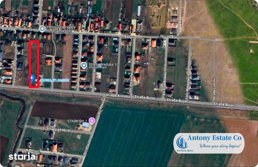 Teren de 3000 mp, în Sântandrei